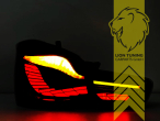 LED, mit LED Blinker, dynamischer LED Blinker, schwarz, Eintragungsfrei / mit E-Prüfzeichen