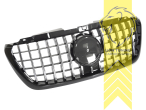 Original Mercedes Emblem wird übernommen, schwarz glänzend, chrom, auch für Modelle mit Kamera-System, ABS Kunststoff, Eintragungsfrei / als Ersatzteil verwendbar