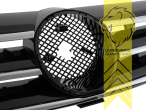 Original Mercedes Emblem wird übernommen, schwarz matt, ABS Kunststoff, Eintragungsfrei / keine Eintragung nötig, Eintragungsfrei / als Ersatzteil verwendbar