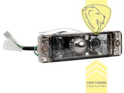 Halogen, schwarz, Golf 2 / Jetta 2 nur passend für CL Stoßstange (kleine Stoßstange, mit Standlichtfunktion, Blinkerbirnen BAU15S, Eintragungsfrei / mit E-Prüfzeichen