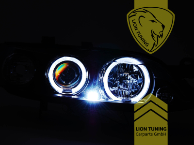 Halogen, schwarz, weiß LED, Abblendlicht H1 / Fernlicht H1, Blinkerbirnen BAU15S, elektrisch verstellbar - Stellmotor wird vom Original übernommen, Eintragungsfrei / mit E-Prüfzeichen