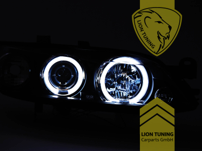 Halogen, schwarz, weiß LED, Abblendlicht H1 / Fernlicht H1, Blinkerbirnen BAU15S, elektrisch verstellbar - Stellmotor wird vom Original übernommen, Eintragungsfrei / mit E-Prüfzeichen