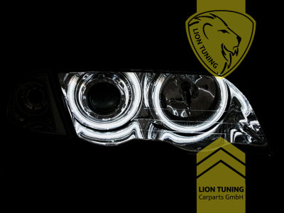 Halogen, schwarz, weiß CCFL, Abblendlicht H7 / Fernlicht H7, Blinkerbirnen BAU15S, elektrisch verstellbar - Stellmotor integriert, Nicht für Fahrzeuge mit PDC vorne geeignet, Eintragungsfrei / mit E-Prüfzeichen