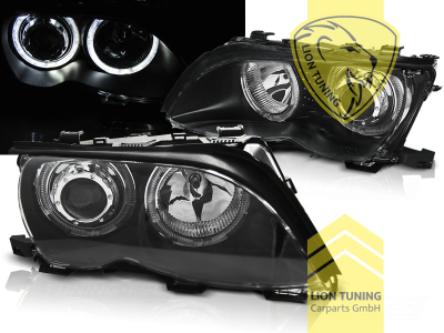 Halogen, schwarz, weiß CCFL, Abblendlicht H7 / Fernlicht H7, Blinkerbirnen BAU15S, elektrisch verstellbar - Stellmotor integriert, Nicht für Fahrzeuge mit PDC vorne geeignet, Eintragungsfrei / mit E-Prüfzeichen