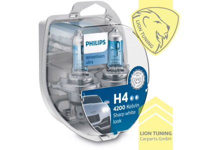 Halogen, 6000K, H4, 60W, Scheinwerfer, 12 V, Eintragungsfrei / mit E-Prüfzeichen