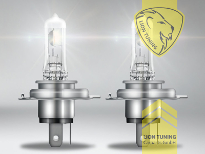 Halogen, 3500K, H4, 60W, Scheinwerfer, 12 V, Eintragungsfrei / mit R87 Zulassung als Tagfahrlicht