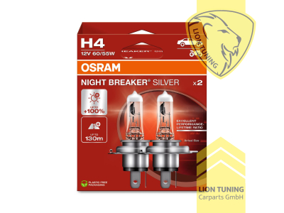 Halogen, 3500K, H4, 60W, Scheinwerfer, 12 V, Eintragungsfrei / mit R87 Zulassung als Tagfahrlicht