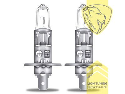 Halogen, 3500K, H1, 55W, Scheinwerfer, 12 V, Eintragungsfrei / mit R87 Zulassung als Tagfahrlicht