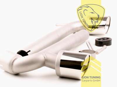 Endrohr duplex, 90mm, chrom, Rund, nicht für Modelle mit Anhängerkupplung, nicht passend für xDrive, nicht für Diesel, nur passend für Modelle mit einem Endohr links (BMW Teilenummer 7627073), Edelstahl