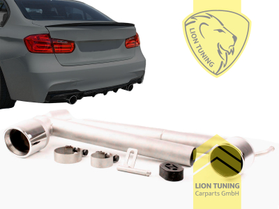 Endrohr duplex, 90mm, chrom, Rund, nicht für Modelle mit Anhängerkupplung, nicht passend für xDrive, nicht für Diesel, nur passend für Modelle mit einem Endohr links (BMW Teilenummer 7627073), Edelstahl