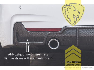 links und rechts, schwarz glänzend, nur passend für Fahrzeuge mit M-Paket, ABS Kunststoff, Eintragungsfrei / mit ABE