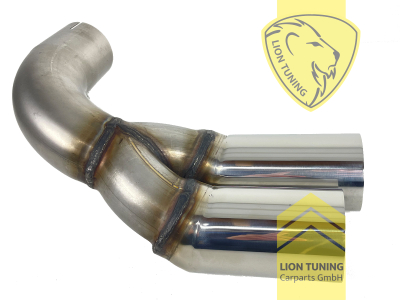 61mm, glänzend, 2x 70mm scharf versetzt, 70mm, Edelstahl poliert, Nur passend für F-Modell 316d N47N, 318d, 318dX, 320d, 320d ed, 320dX, Nur passend für F-Modell 418d N47N, 420d N47N, 420dX N47N, Edelstahl, Eintragungsfrei / als Ersatzteil verwendbar
