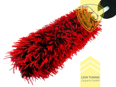 Außenreinigung, rot, schwarz, 43 cm, Mikrofaser