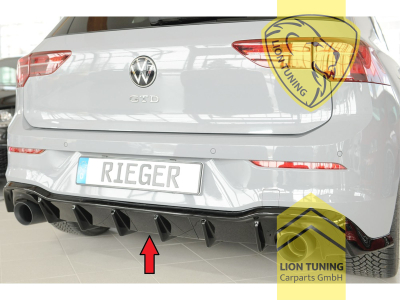 links und rechts, schwarz glänzend, Passt bei Golf 8 GTD / GTE nur in Verbindung mit Sport-ESD mit Endrohr je 1x li./re. bis max. ø110mm. Nicht für 