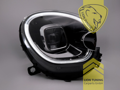 LED, dynamischer LED Blinker, schwarz, LED Abblendlicht / LED Fernlicht, elektrisch verstellbar - Stellmotor integriert, Eintragungsfrei / mit E-Prüfzeichen, Eintragungsfrei / mit R87 Zulassung als Tagfahrlicht