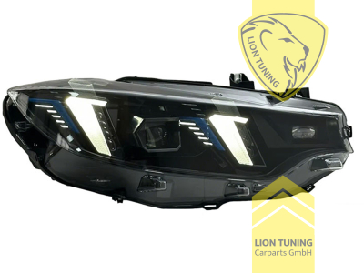 LED, mit LED Blinker, schwarz, nur passend für Fahrzeuge mit LED ab Werk (6Pin Stecker), LED Abblendlicht / LED Fernlicht, elektrisch verstellbar - Stellmotor integriert, Eintragungsfrei / mit E-Prüfzeichen, Eintragungsfrei / mit R87 Zulassung als Tagfahrlicht