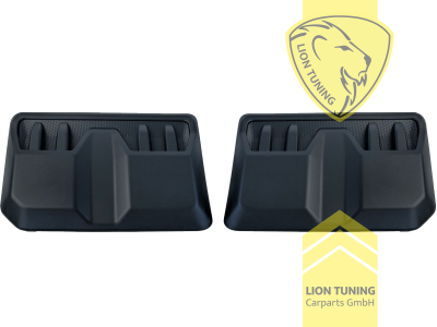 Nur passend für Ford Ranger Raptor T9 mit breiten Kotflügeln, N1WZ-16C630-AF, N1WZ-16C630-AE, schwarz glänzend, ABS Kunststoff, Eintragungsfrei / als Ersatzteil verwendbar