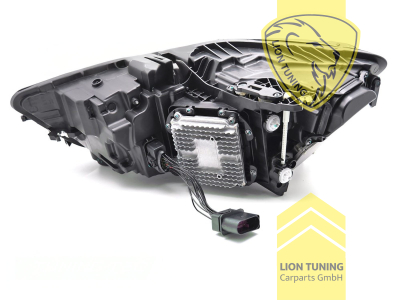 LED, mit LED Blinker, dynamischer LED Blinker, schwarz, nur passend für Fahrzeuge mit original XENON Scheinwerfern, LED Abblendlicht / LED Fernlicht, elektrisch verstellbar - Stellmotor integriert, Eintragungsfrei / mit E-Prüfzeichen, Eintragungsfrei / mit R87 Zulassung als Tagfahrlicht
