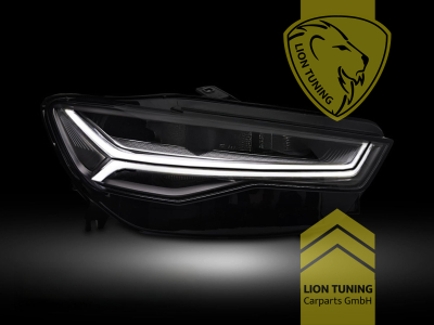 LED, mit LED Blinker, dynamischer LED Blinker, schwarz, nur passend für Fahrzeuge mit original XENON Scheinwerfern, LED Abblendlicht / LED Fernlicht, elektrisch verstellbar - Stellmotor integriert, Eintragungsfrei / mit E-Prüfzeichen, Eintragungsfrei / mit R87 Zulassung als Tagfahrlicht
