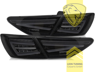 LED, mit LED Blinker, dynamischer LED Blinker, schwarz, smoke, nur passend bei Fahrzeugen mit Original Halogen Rückleuchten, Eintragungsfrei / mit E-Prüfzeichen