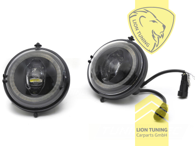 LED, schwarz, Eintragungsfrei / mit E-Prüfzeichen, Eintragungsfrei / mit R87 Zulassung als Tagfahrlicht