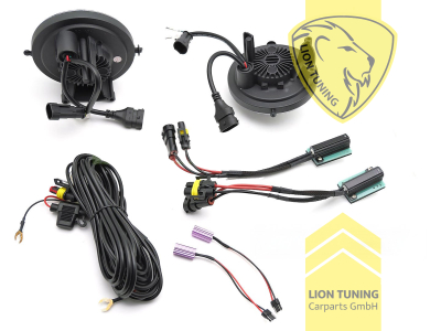 LED, schwarz, Eintragungsfrei / mit E-Prüfzeichen, Eintragungsfrei / mit R87 Zulassung als Tagfahrlicht