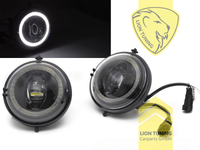 LED, schwarz, Eintragungsfrei / mit E-Prüfzeichen, Eintragungsfrei / mit R87 Zulassung als Tagfahrlicht