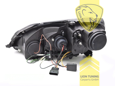 Xenon, HID, schwarz, nur passend für Fahrzeuge mit Original Xenon, Abblendlicht D2S / Fernlicht H7, Blinkerbirnen BAU15S, elektrisch verstellbar - Stellmotor integriert, Eintragungsfrei / mit E-Prüfzeichen