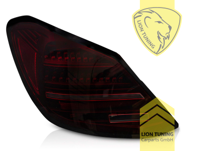 LED, mit LED Blinker, dynamischer LED Blinker, rot, schwarz, nur passend bei Fahrzeugen mit Original Halogen Rückleuchten, Eintragungsfrei / mit E-Prüfzeichen