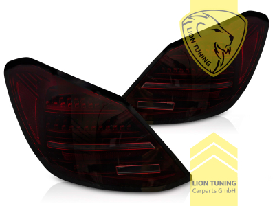 LED, mit LED Blinker, dynamischer LED Blinker, rot, schwarz, nur passend bei Fahrzeugen mit Original Halogen Rückleuchten, Eintragungsfrei / mit E-Prüfzeichen