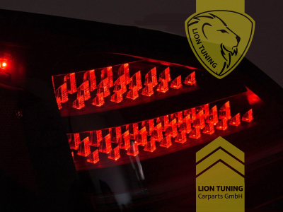 LED, mit LED Blinker, dynamischer LED Blinker, rot, schwarz, nur passend bei Fahrzeugen mit Original Halogen Rückleuchten, Eintragungsfrei / mit E-Prüfzeichen